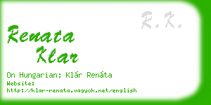 renata klar business card